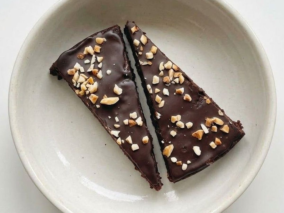 Brownie vegano de chocolate intenso